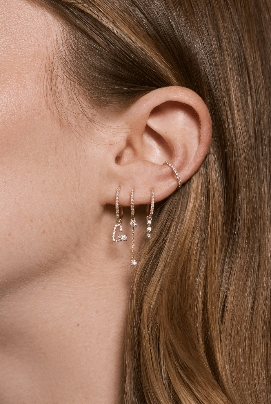 Collection Créoles DYAMKA en or recyclé et diamant de synthèse