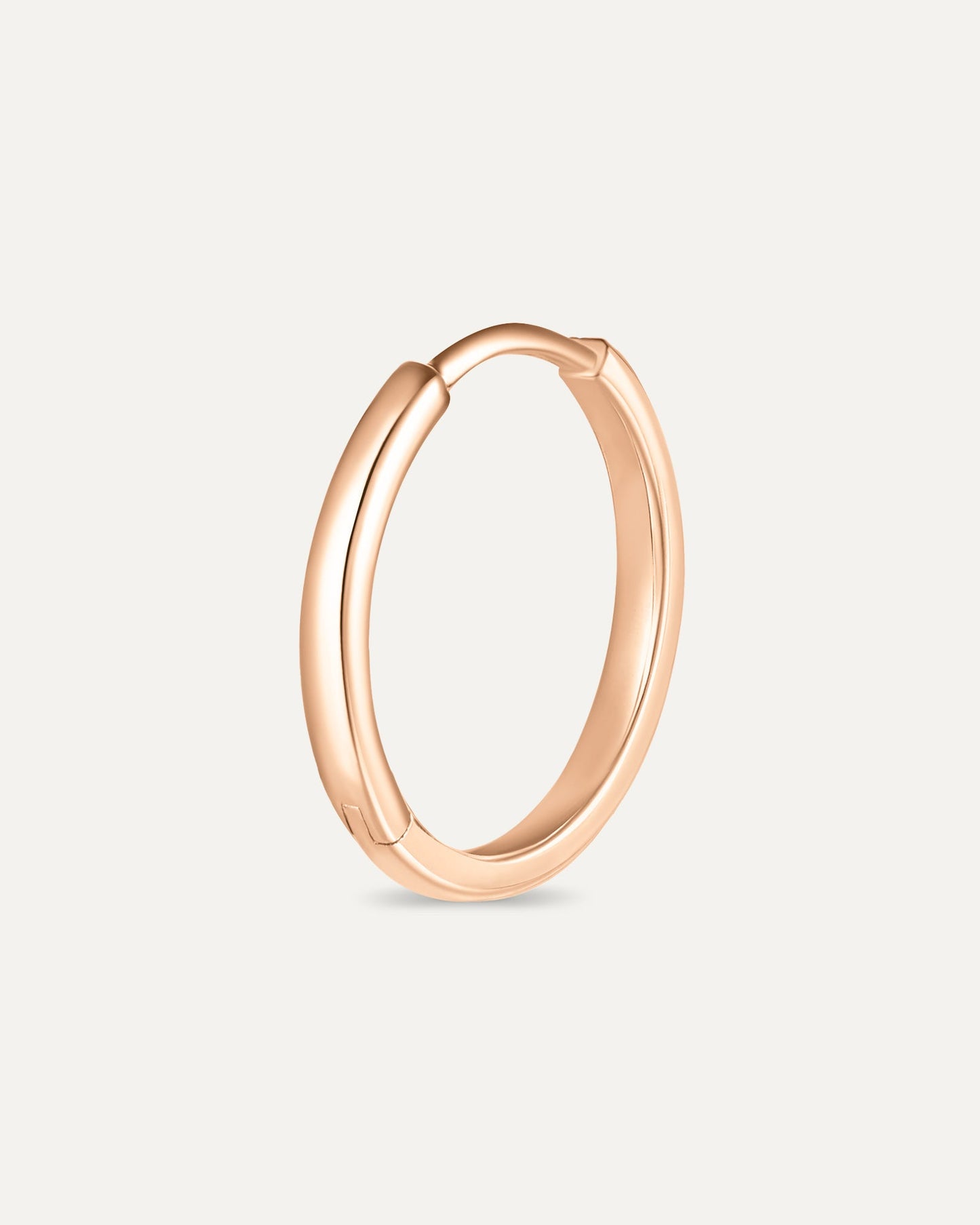 Détail Boucles créoles 12mm en or massif 375 rose