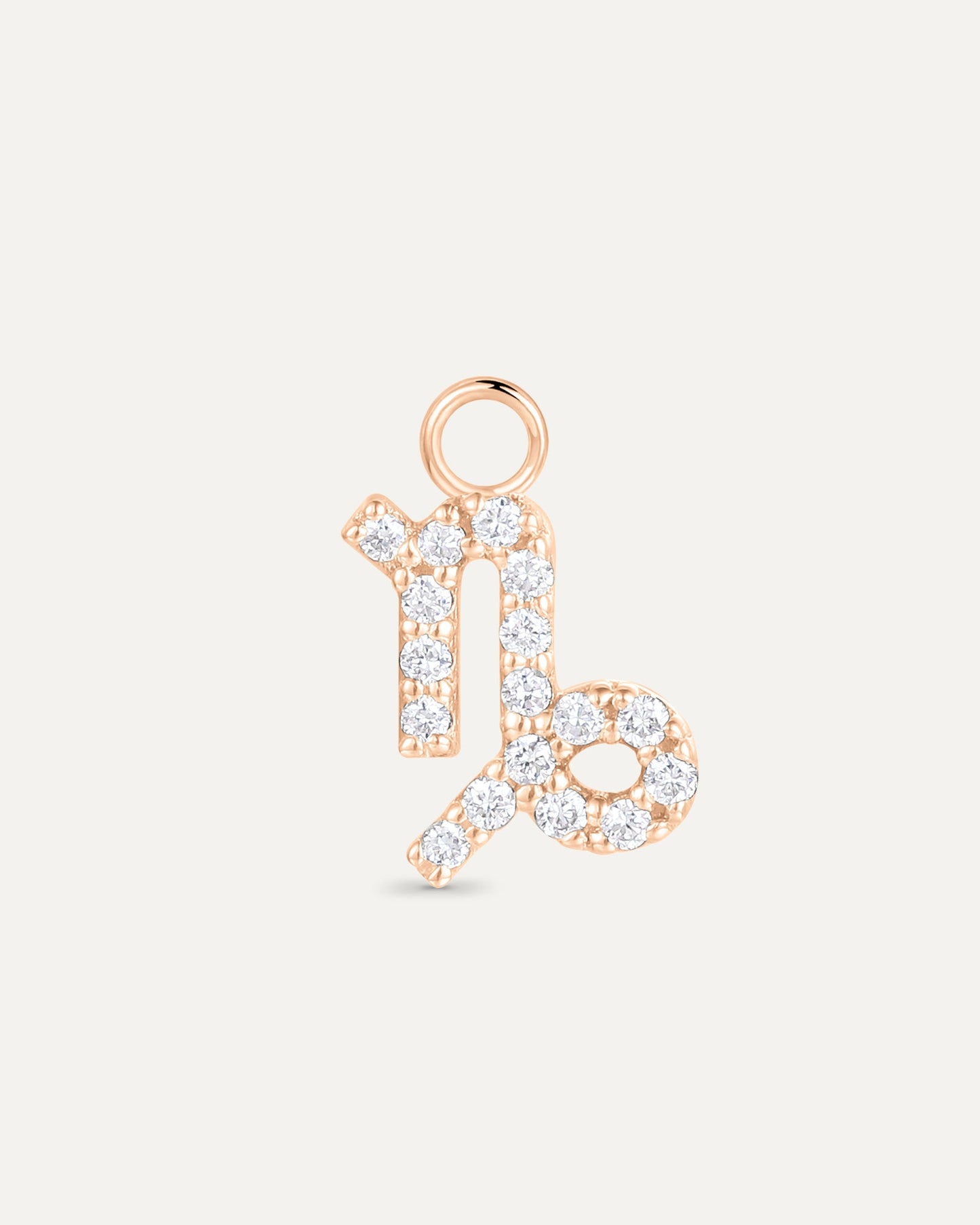Charm signe astrologique Capricorne en or massif 375 rose