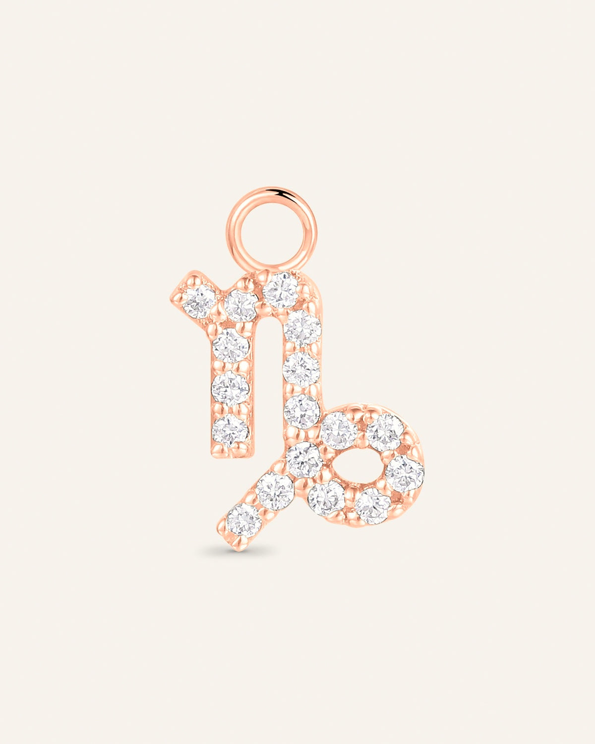 Charm signe astrologique Capricorne en or massif 14 carats 585 rose
