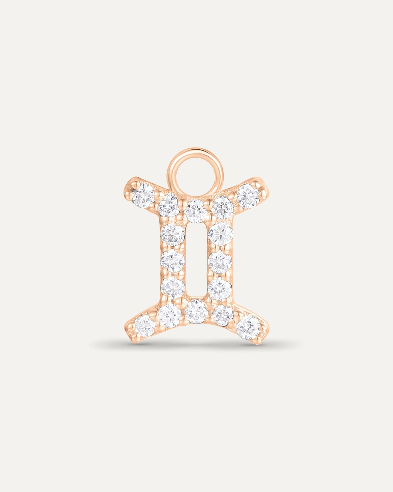 Charm signe astrologique Gémeaux en or massif 375 rose