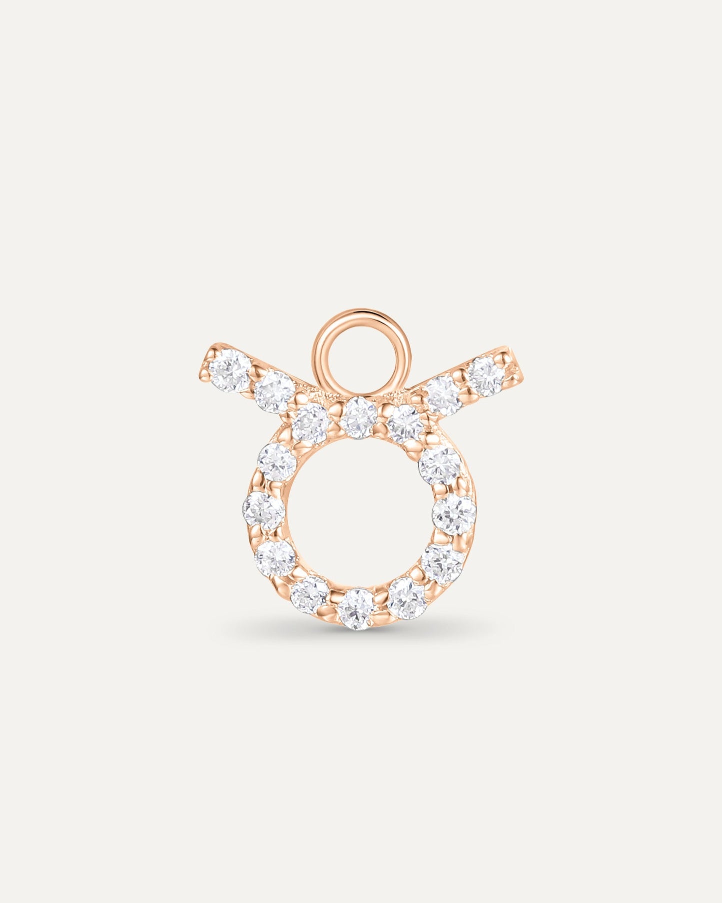 Charm signe astrologique Taureau en or massif 375 rose