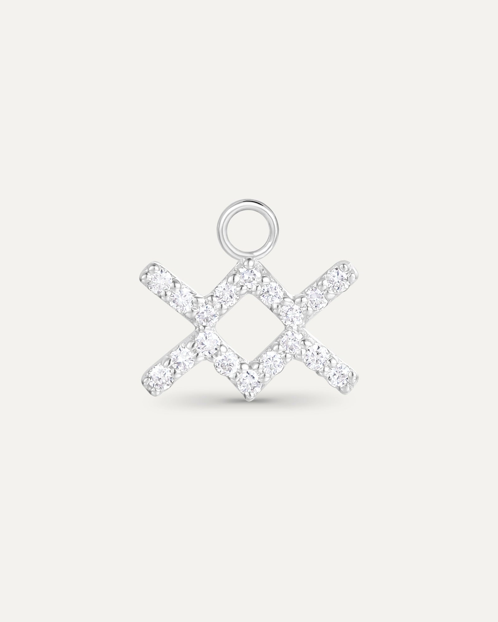 Charm signe astrologique Verseau en or massif 375 blanc