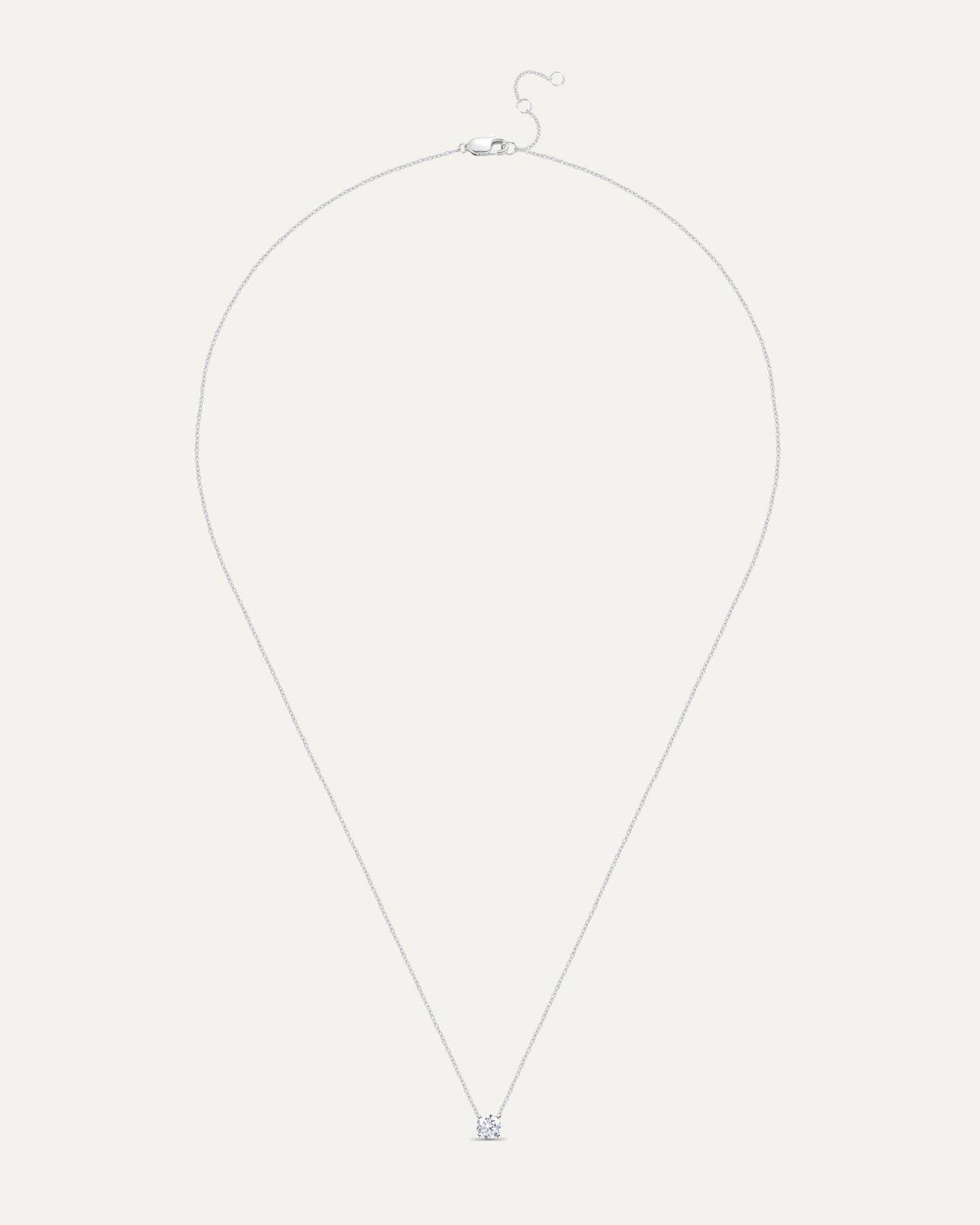 Collier diamant 0,25 carat en or massif 375 blanc réglable