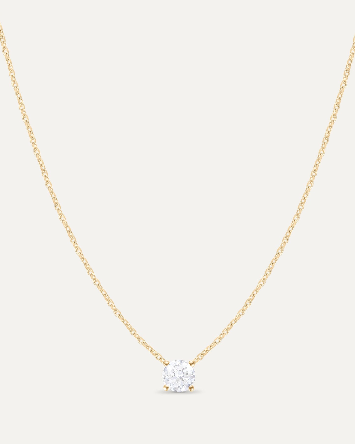 Collier diamant 0,25 carat en or massif 375 jaune, bijou minimaliste femme