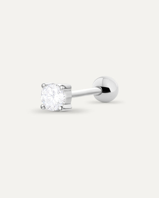 Piercing diamant 0,11 carat en or massif 375 blanc | PR01585TUB